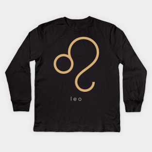 Zodiac Sign Leo Kids Long Sleeve T-Shirt